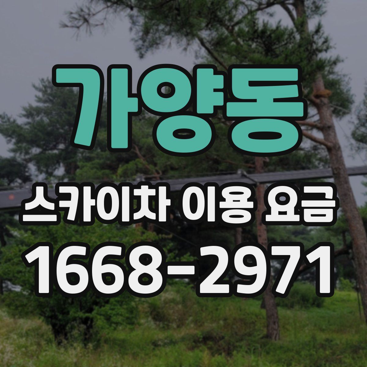 가양동 스카이차 이용 요금
