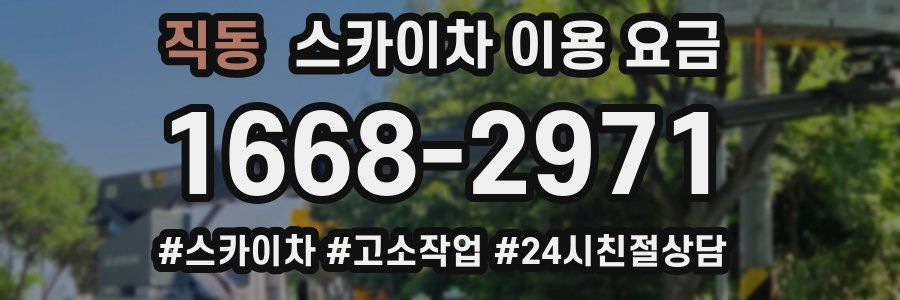 직동 스카이차 이용 요금