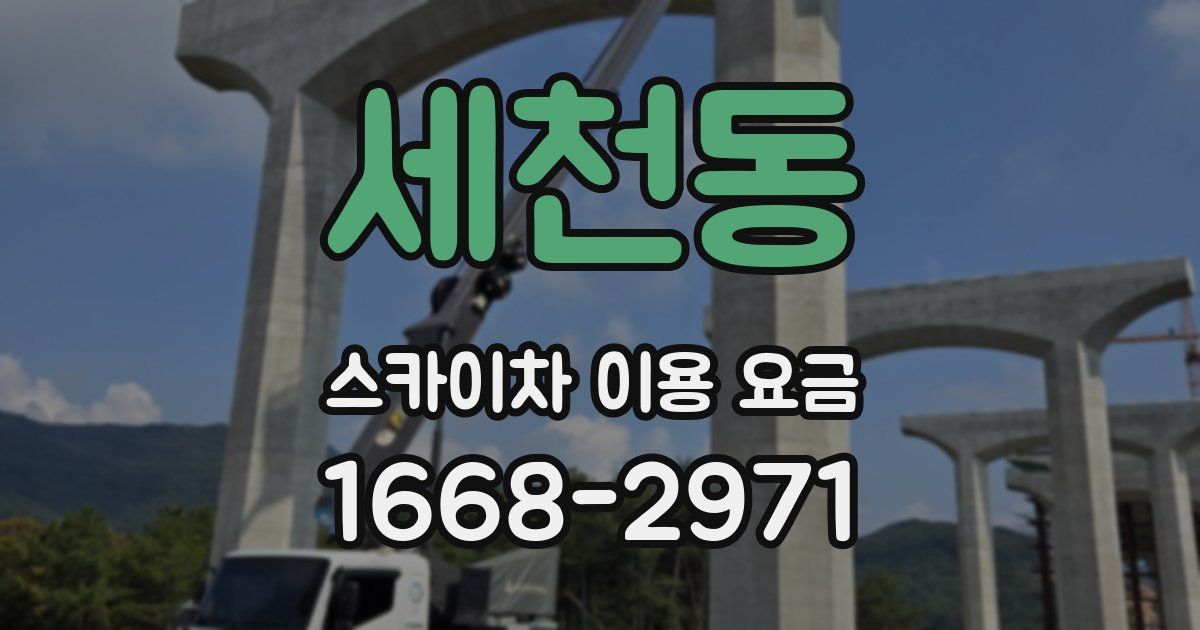 세천동 스카이차 이용 요금