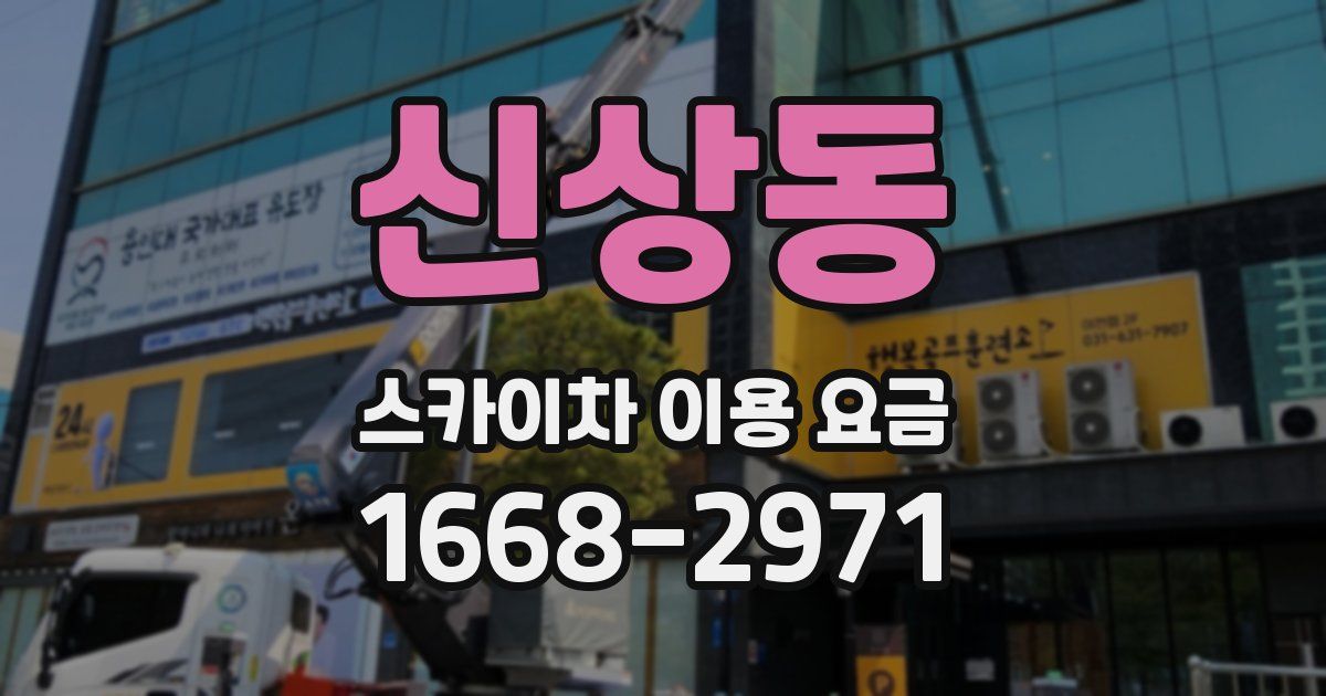 신상동 스카이차 이용 요금