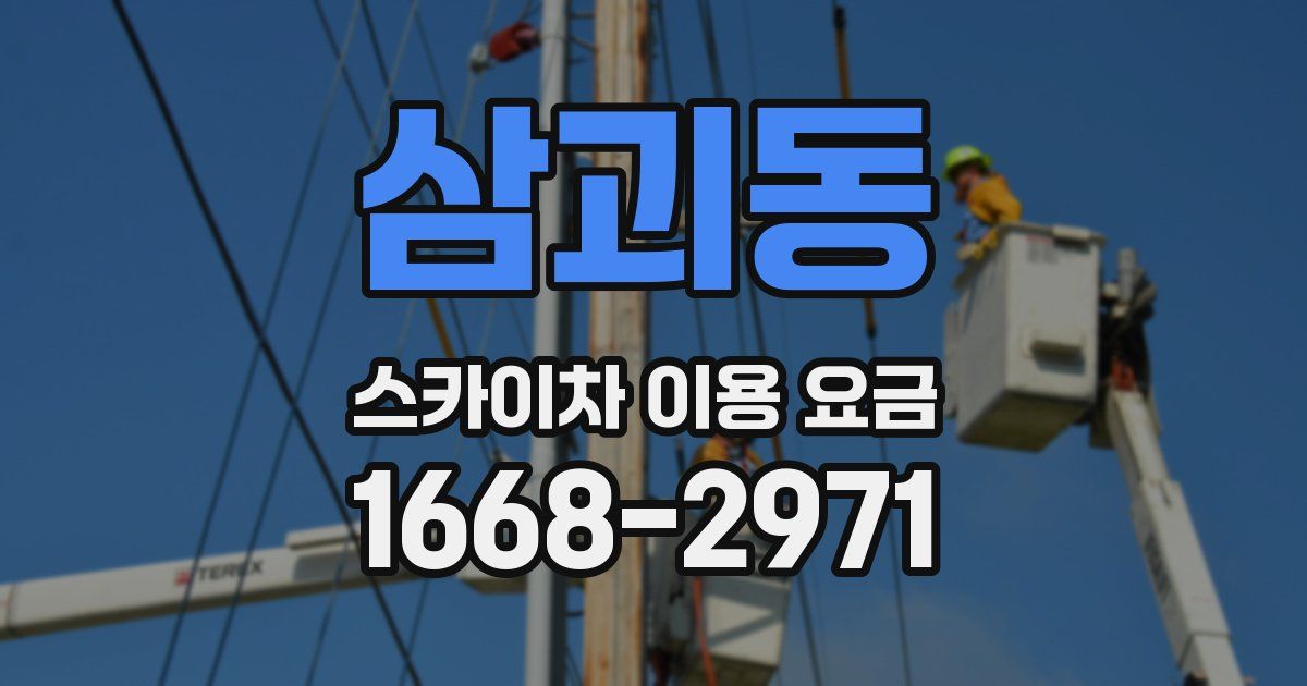 삼괴동 스카이차 이용 요금