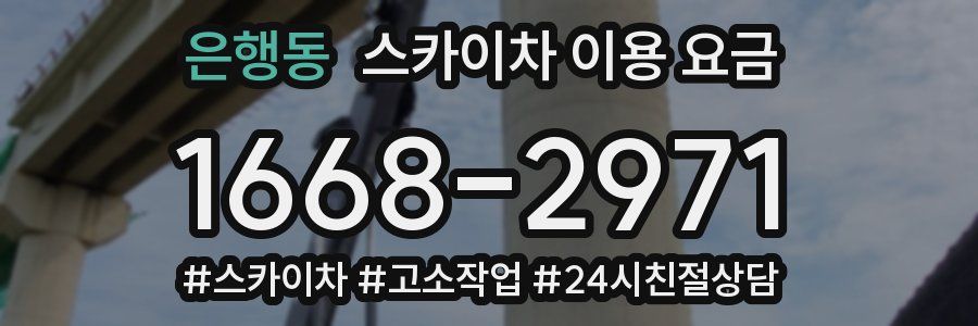 은행동 스카이차 이용 요금
