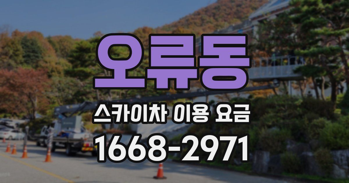 오류동 스카이차 이용 요금