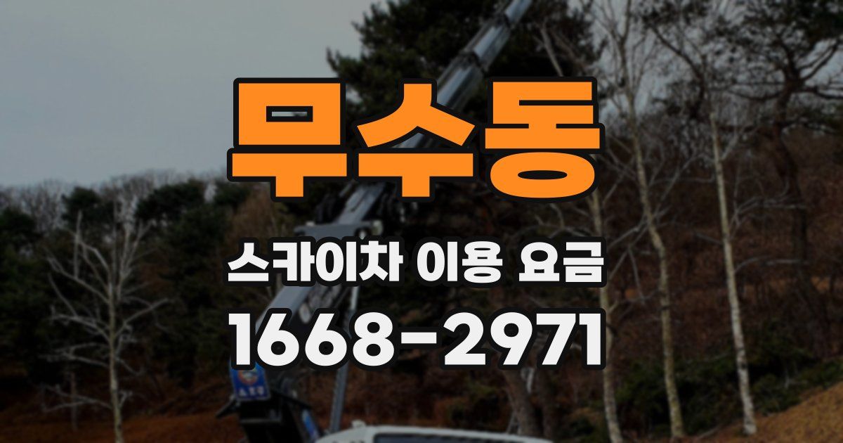 무수동 스카이차 이용 요금