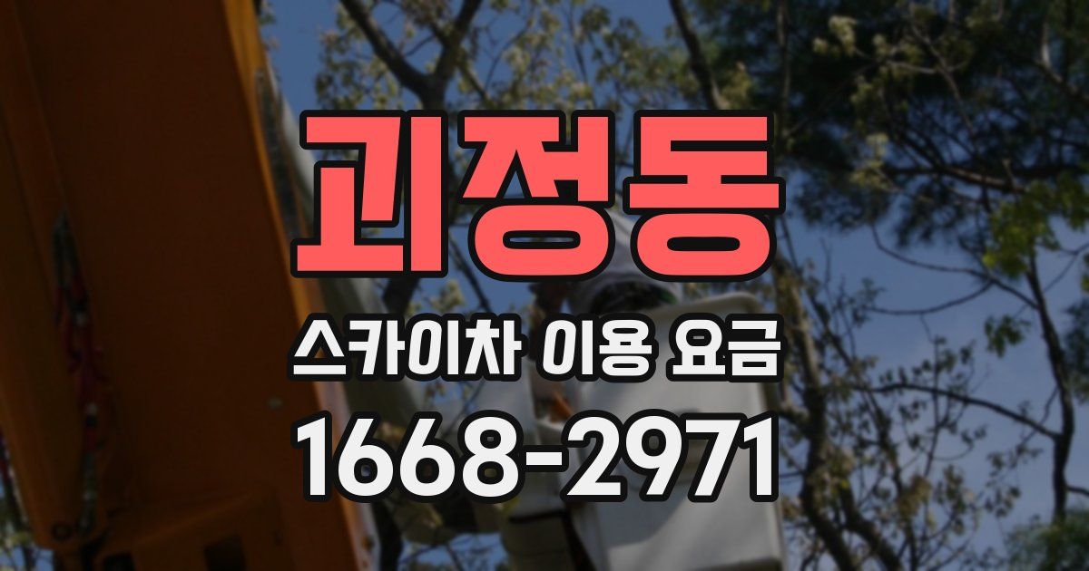괴정동 스카이차 이용 요금