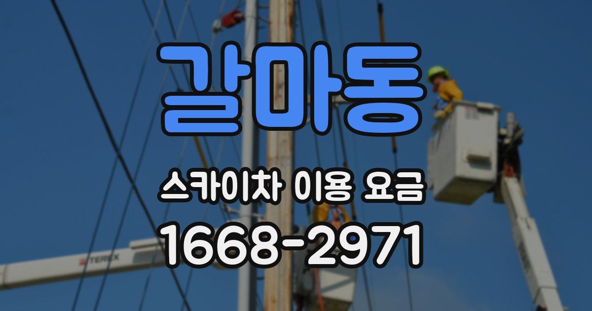 갈마동 스카이차 이용 요금
