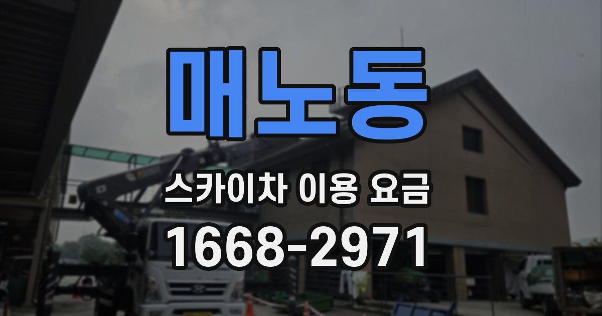 매노동 스카이차 이용 요금
