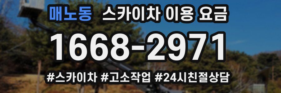 매노동 스카이차 이용 요금