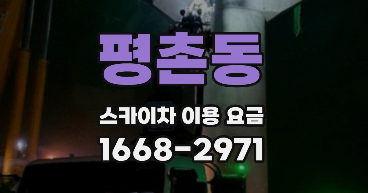 평촌동 스카이차 이용 요금