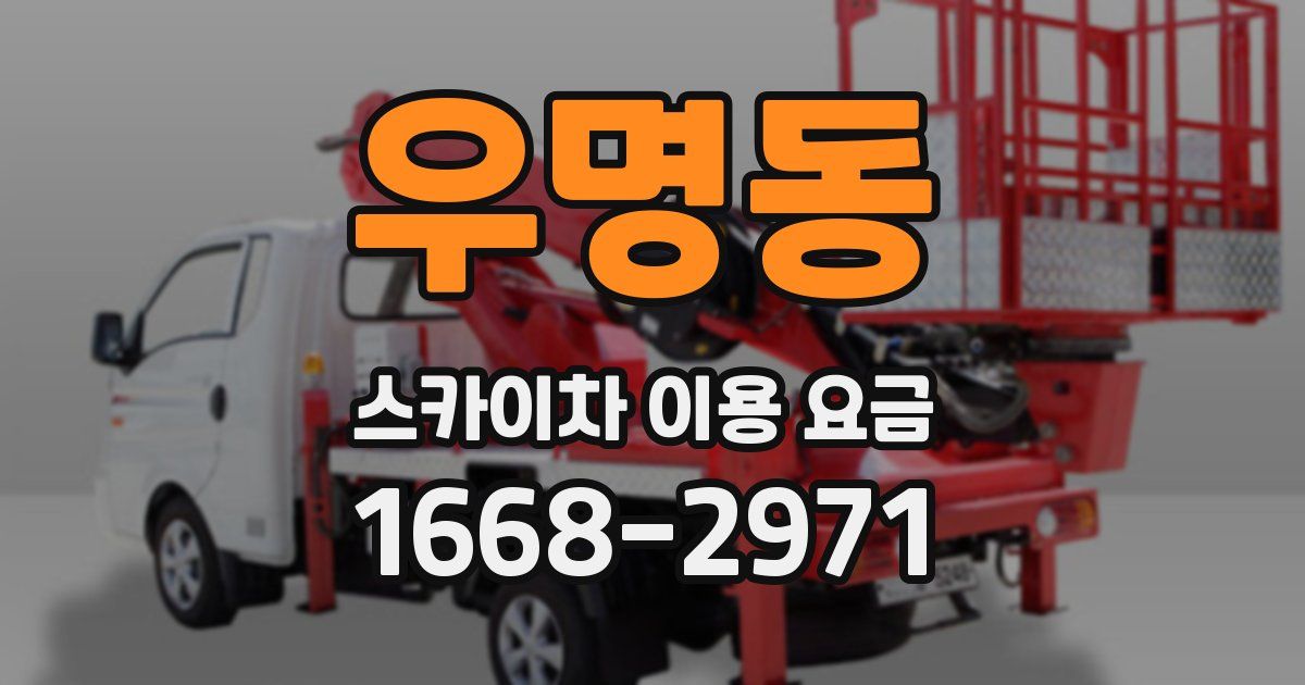 우명동 스카이차 이용 요금