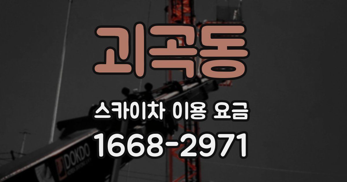 괴곡동 스카이차 이용 요금