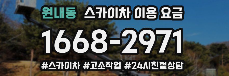 원내동 스카이차 이용 요금