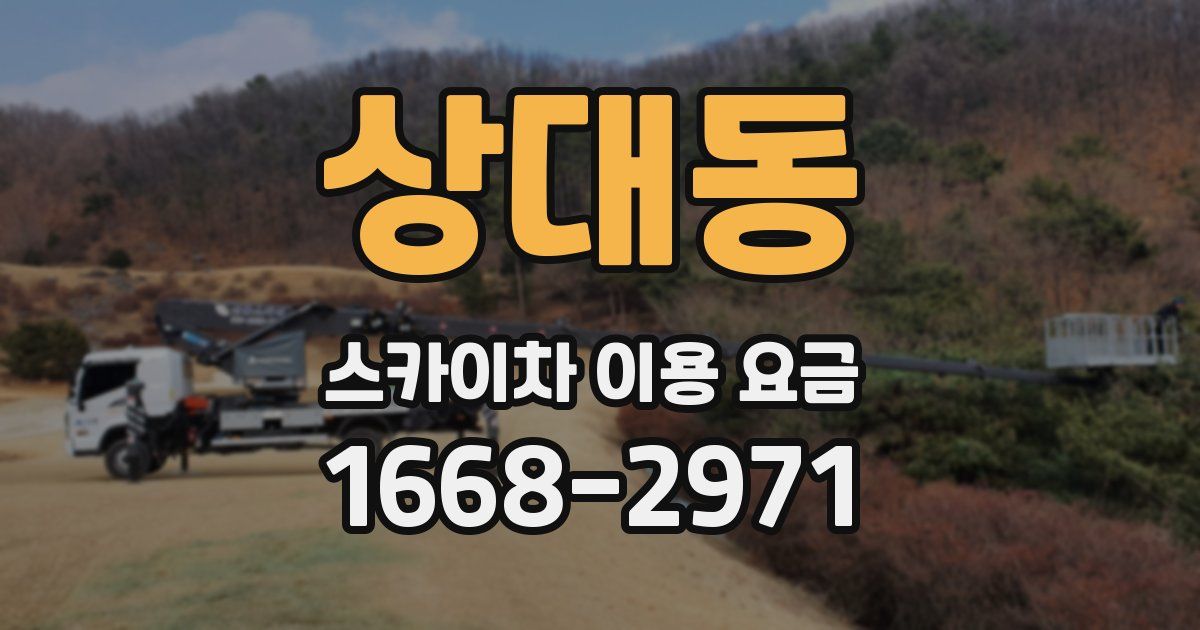 상대동 스카이차 이용 요금