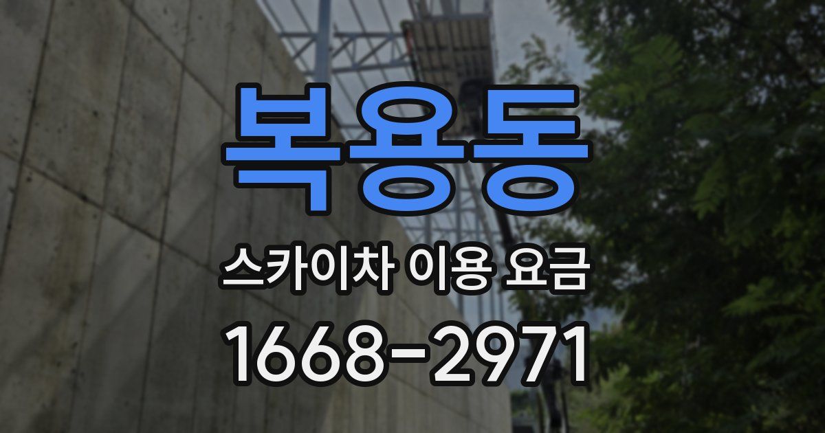 복용동 스카이차 이용 요금