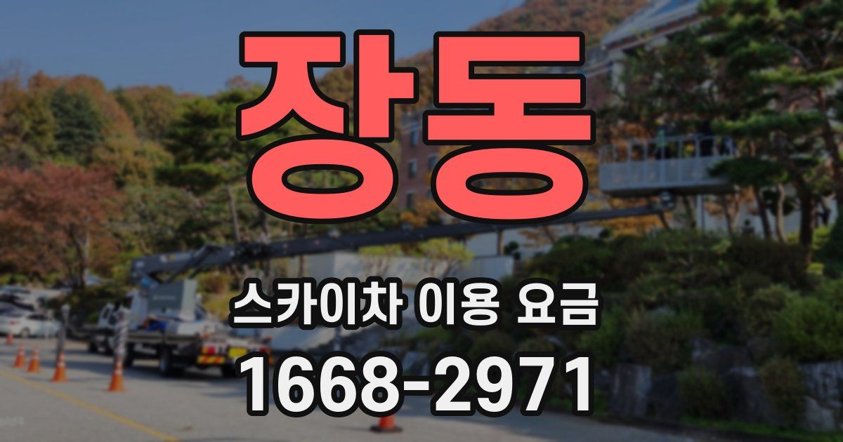 장동 스카이차 이용 요금