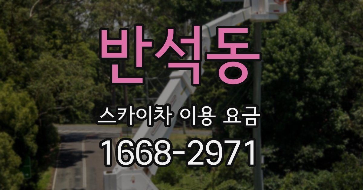 반석동 스카이차 이용 요금