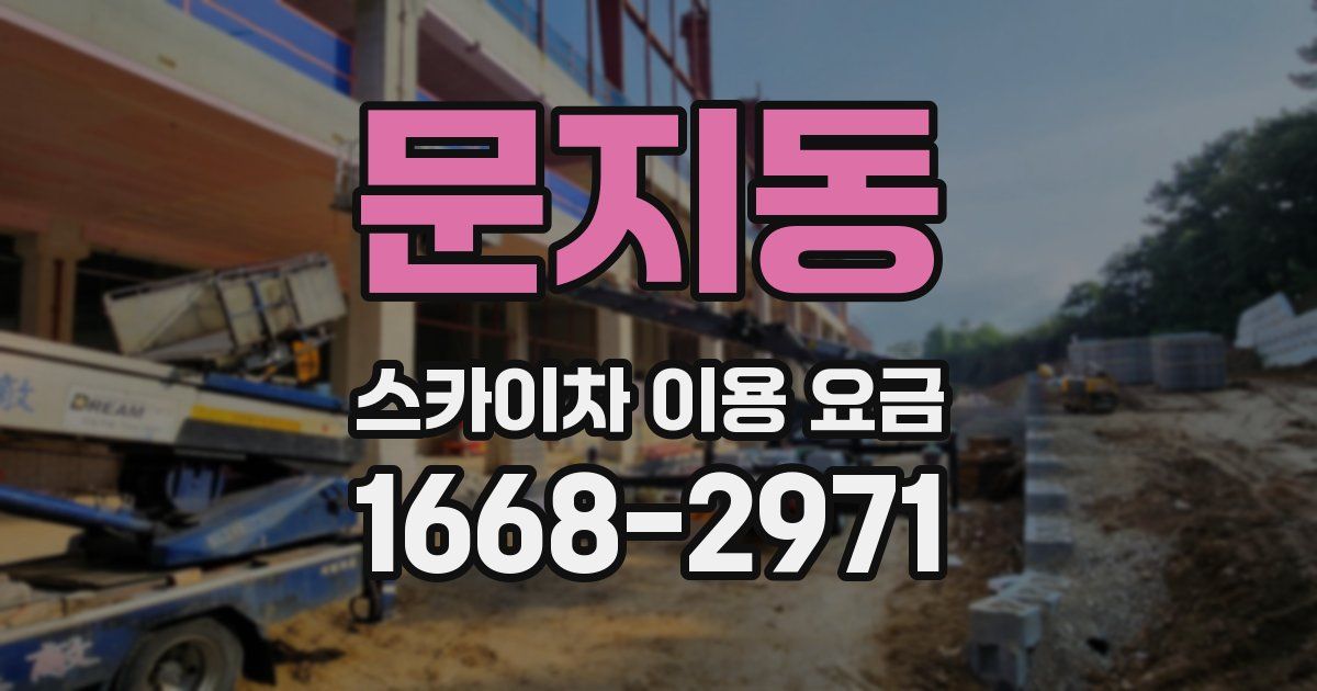 문지동 스카이차 이용 요금