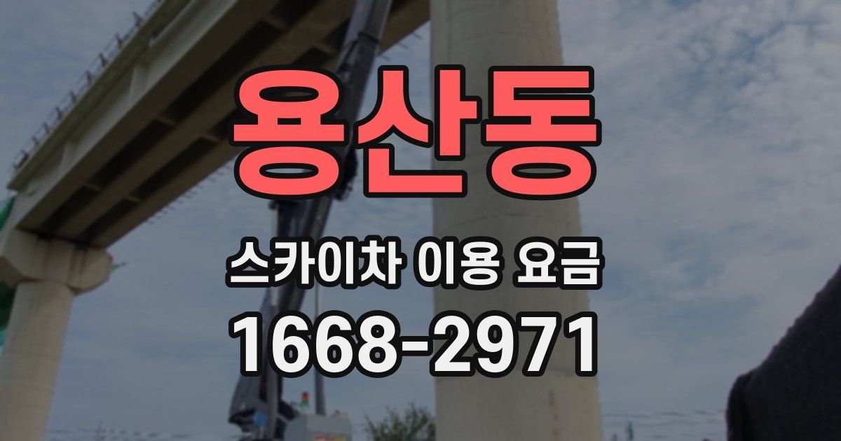 용산동 스카이차 이용 요금