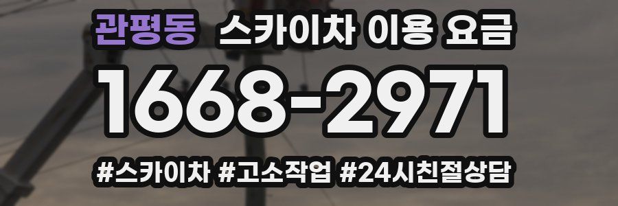 관평동 스카이차 이용 요금