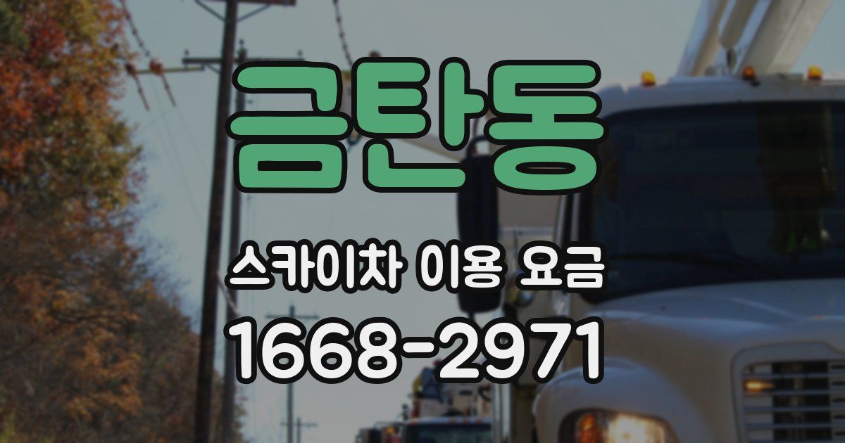 금탄동 스카이차 이용 요금