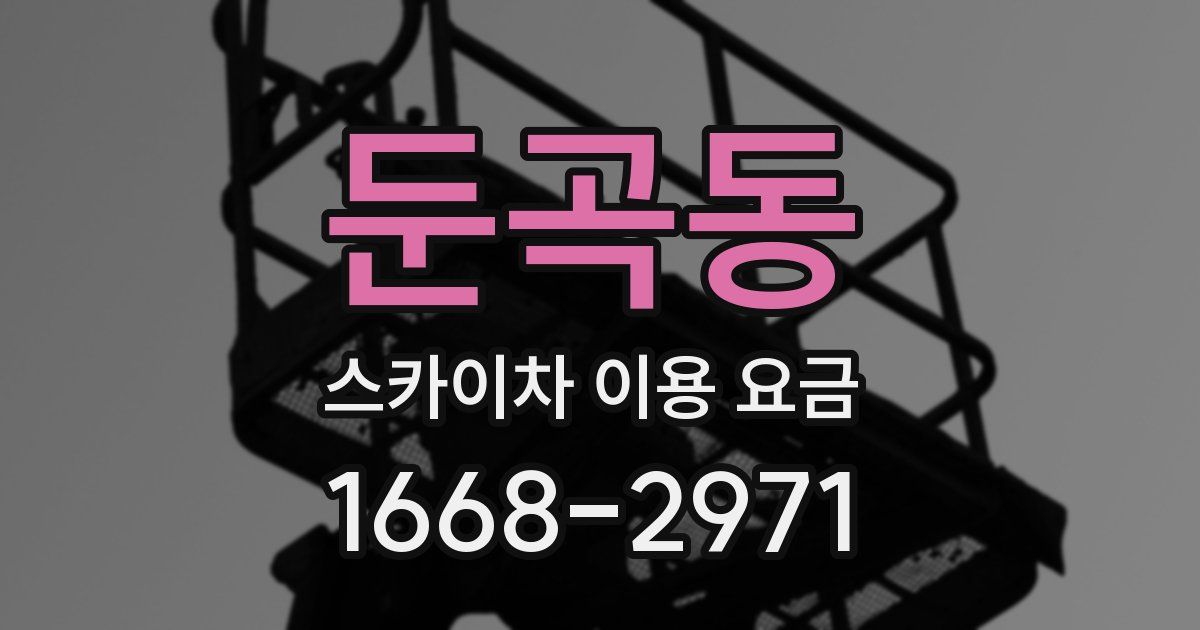둔곡동 스카이차 이용 요금