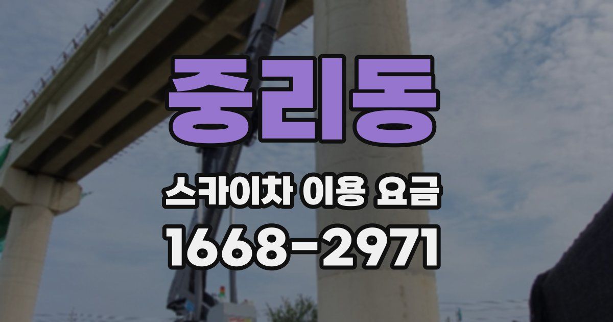 중리동 스카이차 이용 요금