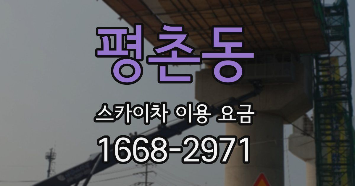 평촌동 스카이차 이용 요금