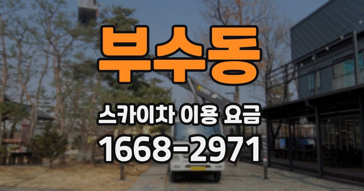부수동 스카이차 이용 요금