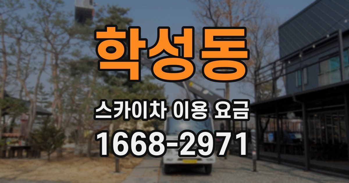 학성동 스카이차 이용 요금