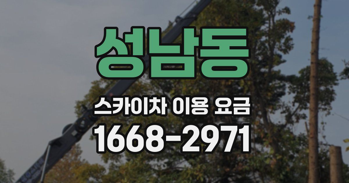 성남동 스카이차 이용 요금