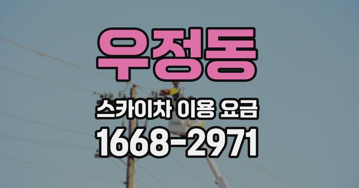 우정동 스카이차 이용 요금