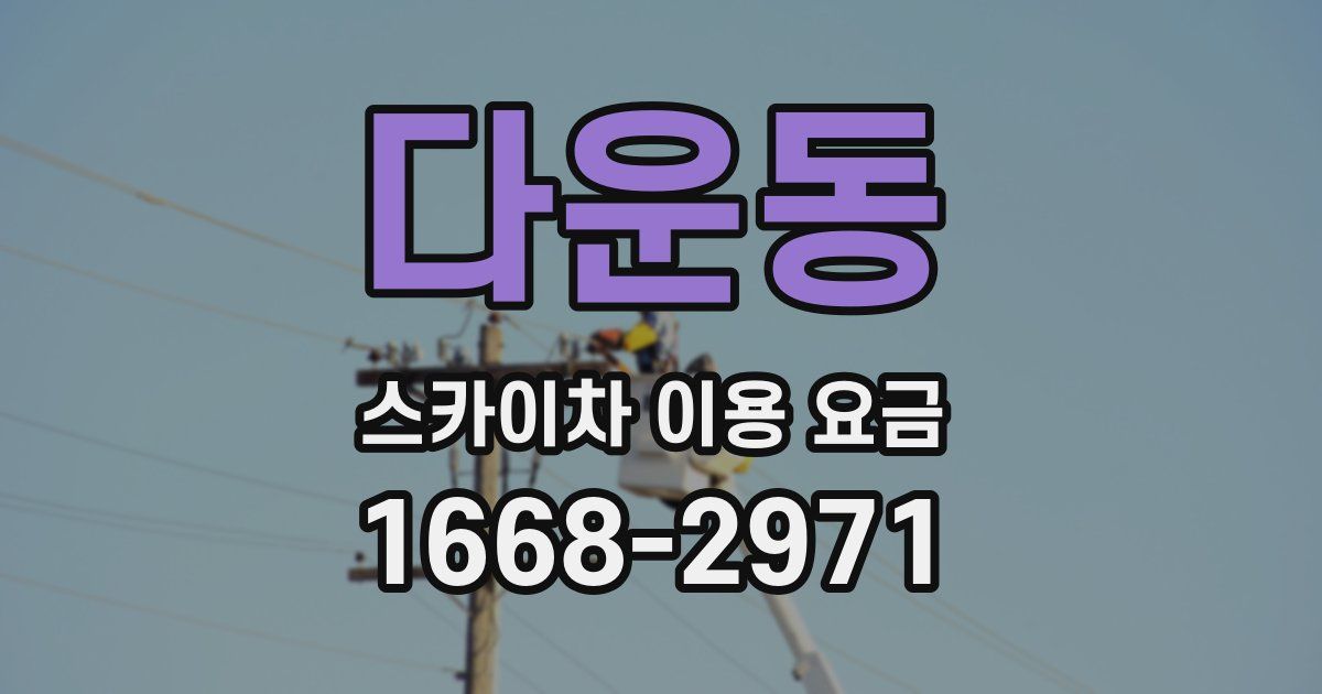 다운동 스카이차 이용 요금