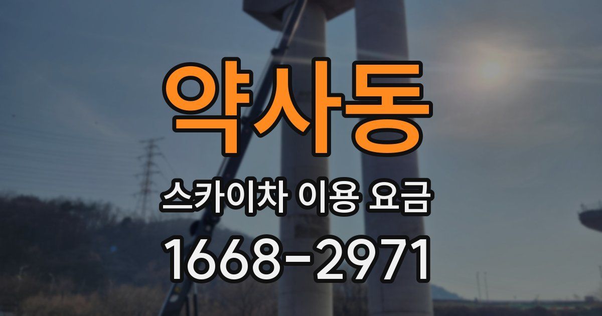 약사동 스카이차 이용 요금