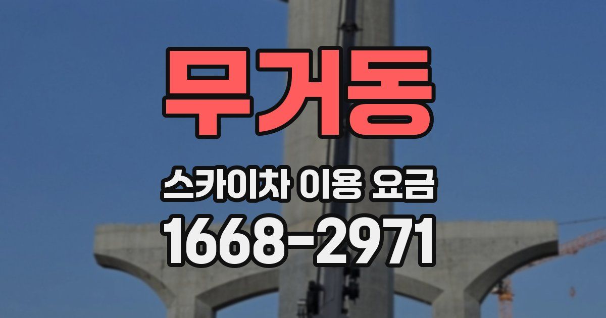 무거동 스카이차 이용 요금