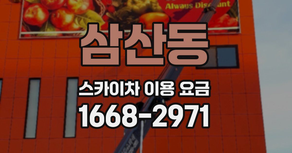 삼산동 스카이차 이용 요금