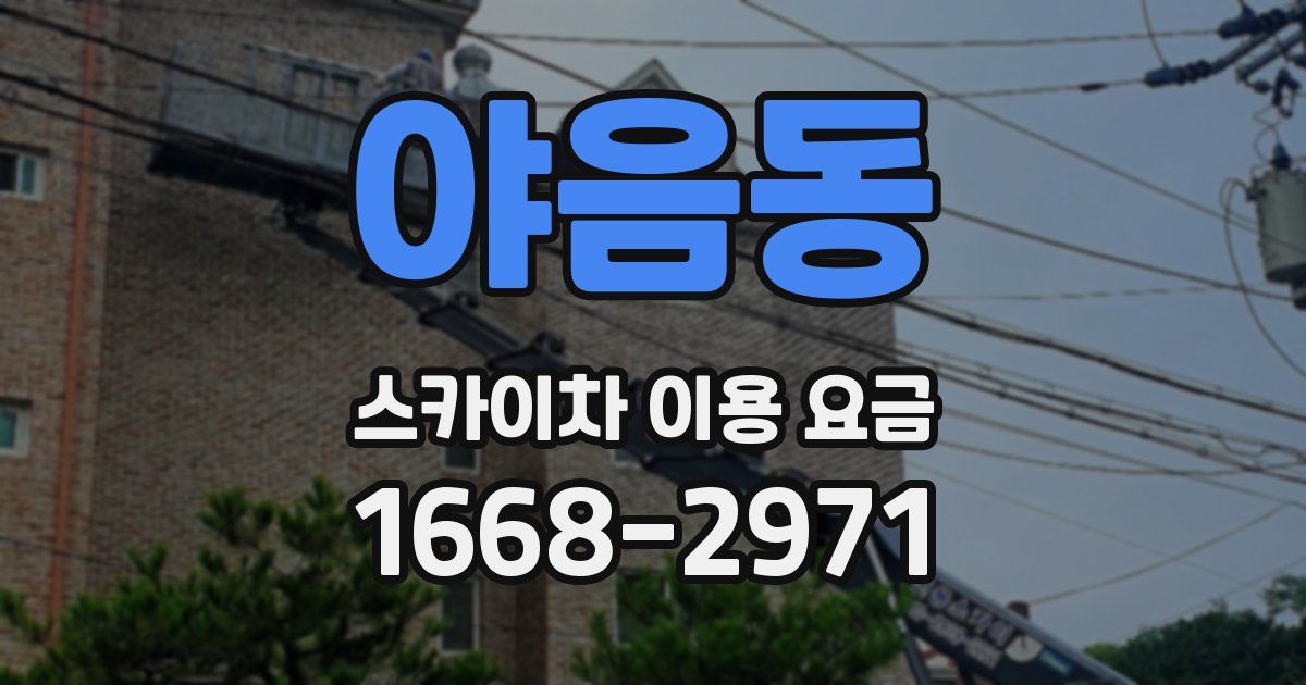 야음동 스카이차 이용 요금