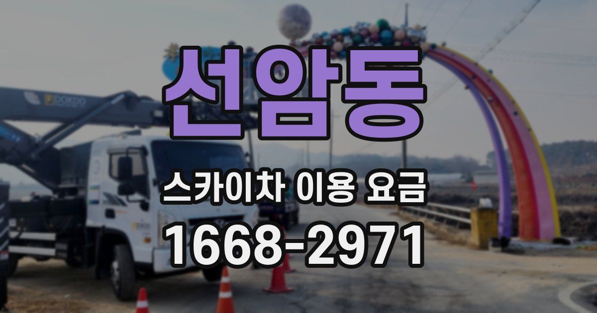 선암동 스카이차 이용 요금