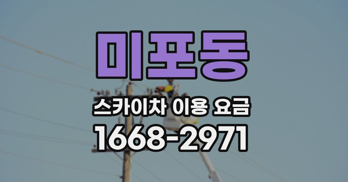 미포동 스카이차 이용 요금