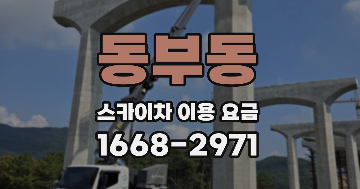 동부동 스카이차 이용 요금