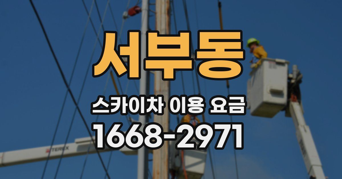 서부동 스카이차 이용 요금
