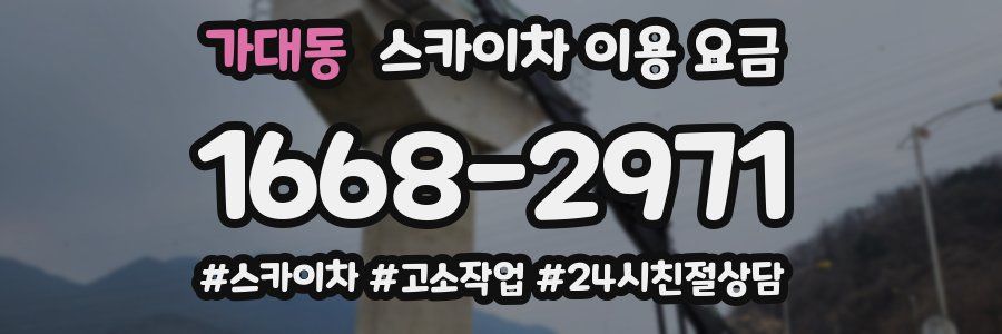 가대동 스카이차 이용 요금
