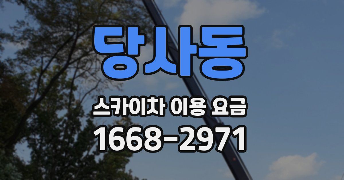 당사동 스카이차 이용 요금