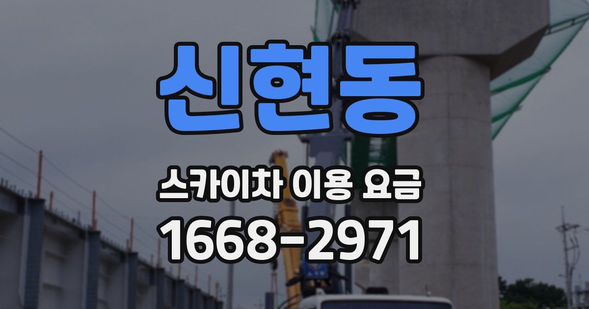 신현동 스카이차 이용 요금