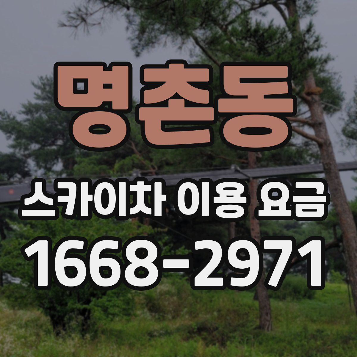 명촌동 스카이차 이용 요금