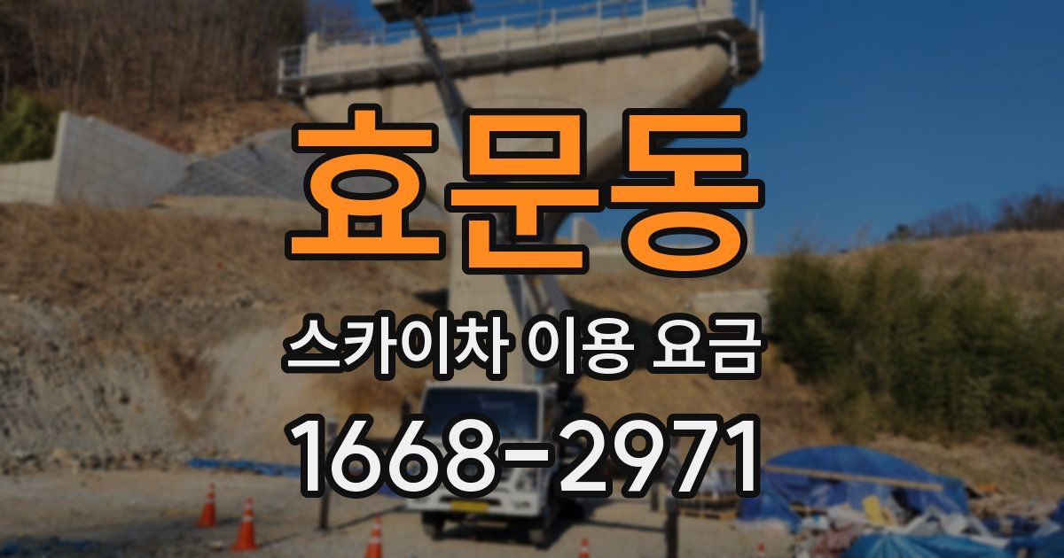 효문동 스카이차 이용 요금
