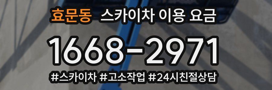 효문동 스카이차 이용 요금