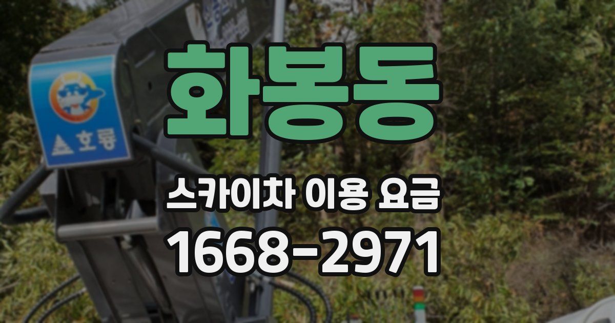 화봉동 스카이차 이용 요금
