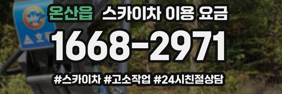 온산읍 스카이차 이용 요금
