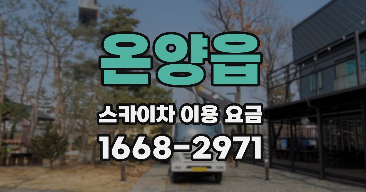 온양읍 스카이차 이용 요금