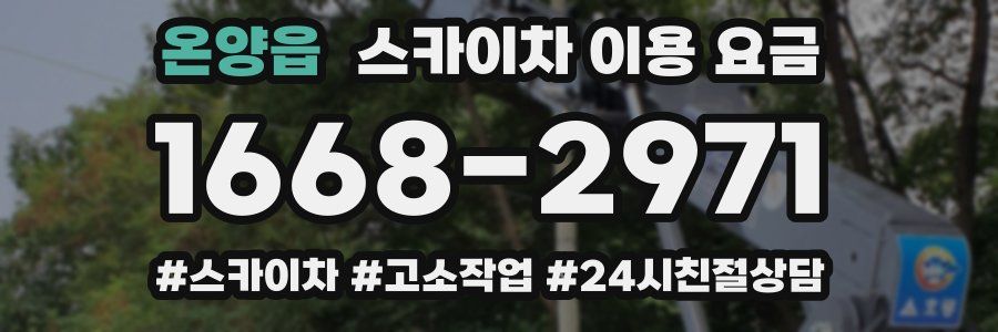 온양읍 스카이차 이용 요금